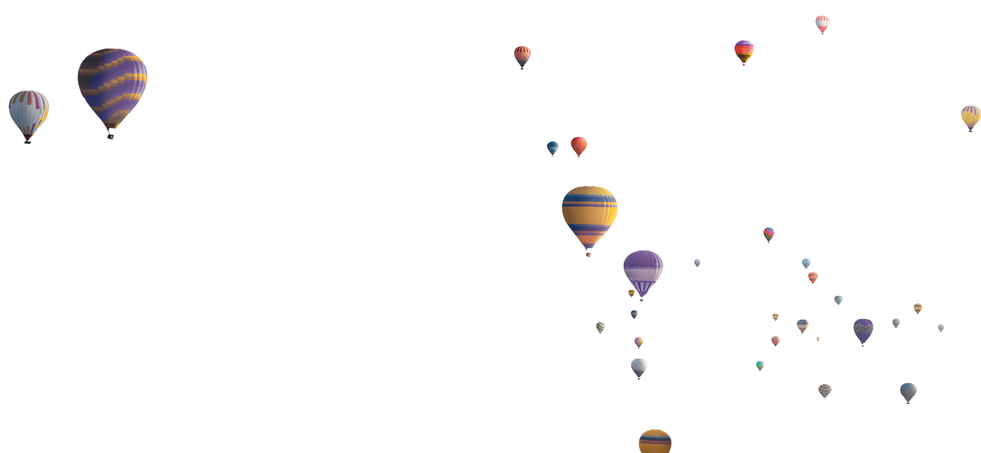 hot air balloons drifting